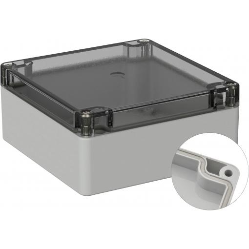 TRU COMPONENTS TC-9065464 Venkovní kryt 122 x 120 x 55 polykarbonát šedobílá (RAL 7035) 1 ks