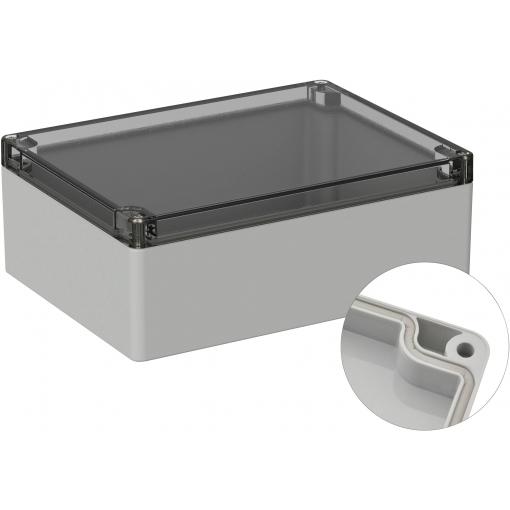 TRU COMPONENTS TC-9065492 Venkovní kryt 200 x 150 x 75 polykarbonát šedobílá (RAL 7035) 1 ks