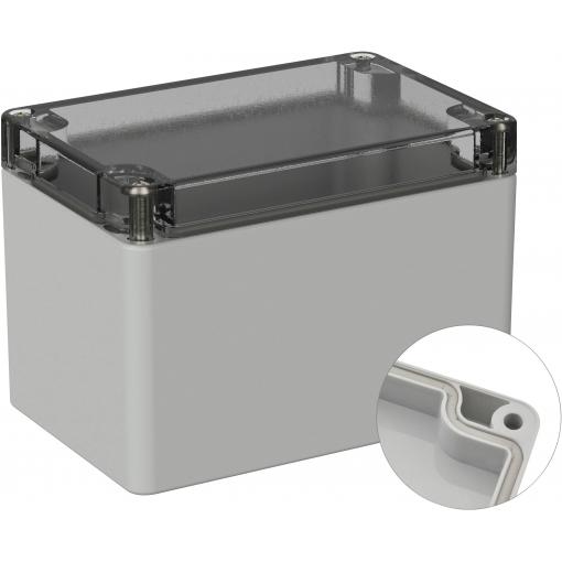 TRU COMPONENTS TC-9065504 Venkovní kryt 120 x 80 x 85 polykarbonát šedobílá (RAL 7035) 1 ks