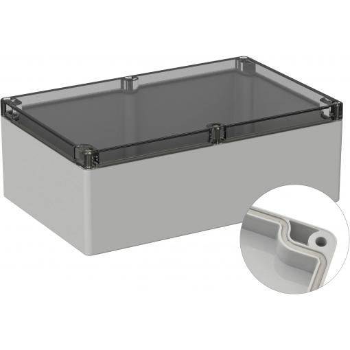 TRU COMPONENTS TC-9065548 Venkovní kryt 240.3 x 160.3 x 90 polykarbonát šedobílá (RAL 7035) 1 ks