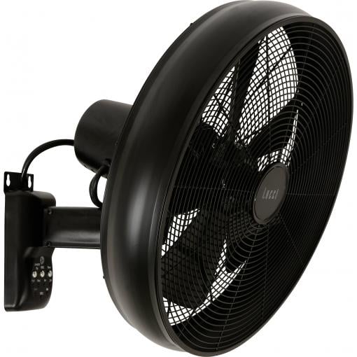 Lucci AIR BK nástěnný ventilátor 50 W (Ø x v) 410 mm x 460 mm černá natáčecí