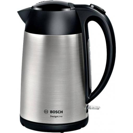 Bosch Haushalt TWK3P420 rychlovarná konvice, ochrana proti přehřátí, bezšňůrová, automatický start-stop, stříbrná, TWK3P420