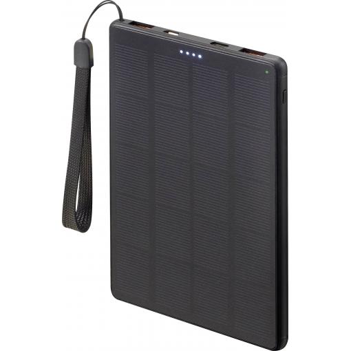VOLTCRAFT SL-100VC solární powerbanka Li-Pol, 10000 mAh, Dodávka energie, černá