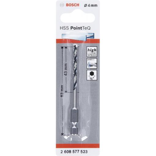 Bosch Accessories 2608577523 PointTeQ 1 ks spirálový vrták kov 4 mm