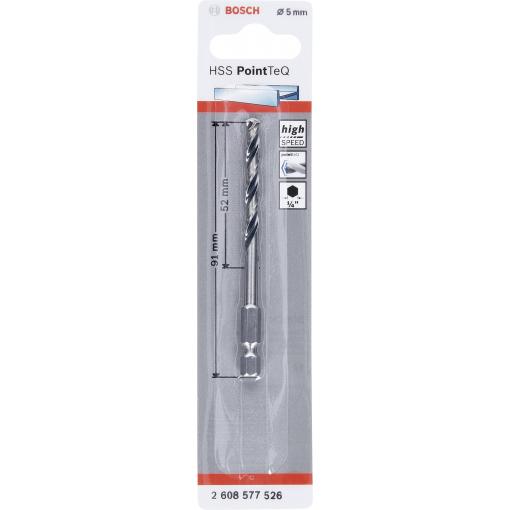 Bosch Accessories 2608577526 PointTeQ 1 ks spirálový vrták kov 5 mm