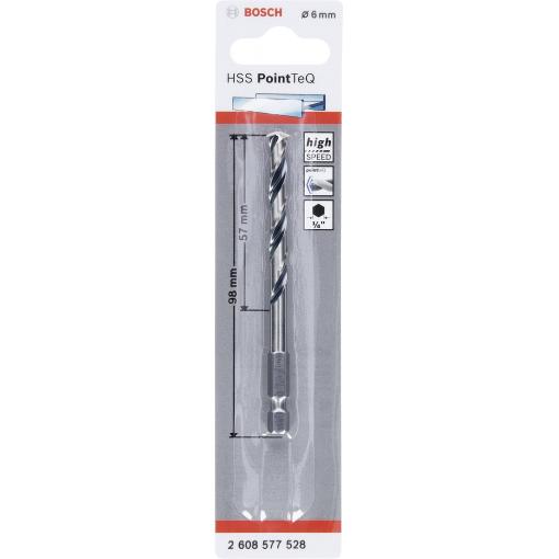 Bosch Accessories 2608577528 PointTeQ 1 ks spirálový vrták kov 6 mm