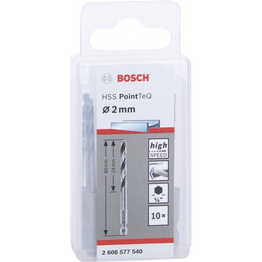Bosch Accessories 2608577540 PointTeQ HSS kovový spirálový vrták 10dílná 2 mm DIN 338 1 ks