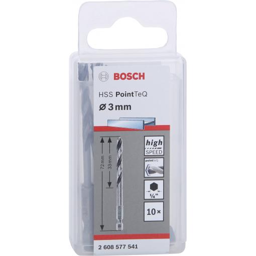 Bosch Accessories 2608577541 PointTeQ HSS kovový spirálový vrták 10dílná 3 mm DIN 338 1 ks