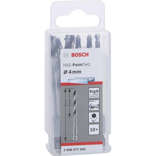 Bosch Accessories 2608577543 PointTeQ HSS kovový spirálový vrták 10dílná 4 mm DIN 338 1 ks