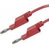 VOLTCRAFT měřicí kabel lamelová zástrčka 4 mm lamelová zástrčka 4 mm 1.00 m červená 1 ks