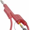 VOLTCRAFT měřicí kabel lamelová zástrčka 4 mm lamelová zástrčka 4 mm 1.00 m červená 1 ks
