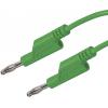 VOLTCRAFT měřicí kabel lamelová zástrčka 4 mm lamelová zástrčka 4 mm 1.00 m zelená 1 ks