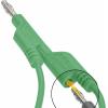 VOLTCRAFT měřicí kabel lamelová zástrčka 4 mm lamelová zástrčka 4 mm 1.00 m zelená 1 ks