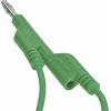 VOLTCRAFT měřicí kabel lamelová zástrčka 4 mm lamelová zástrčka 4 mm 1.00 m zelená 1 ks