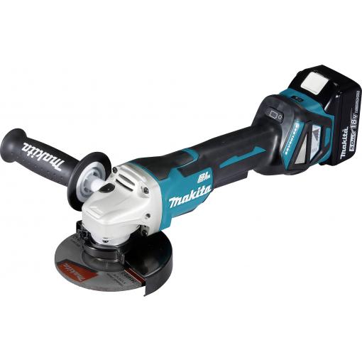 Makita DGA515RTJ DGA515RTJ Akumulátorová úhlová bruska 125 mm, vč. 2x aku, vč. nabíječky, 18 V, 5 Ah