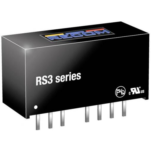 RECOM RS3-1212S DC/DC měnič napětí do DPS 12 250 mA 3 W Počet výstupů: 1 x Obsah 1 ks