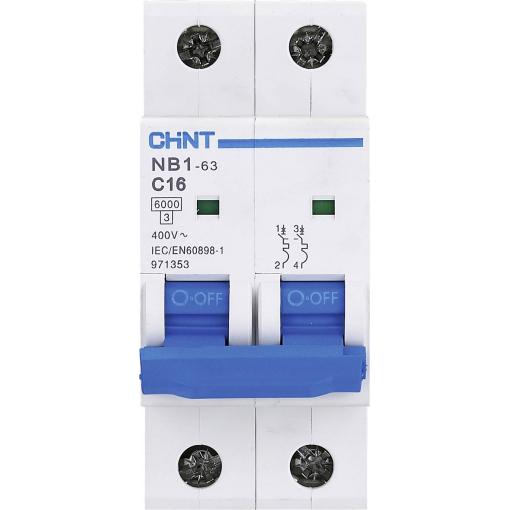 Chint 179644 NB1L elektrický jistič 2pólový 16 A