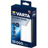 Varta Power Bank Energy 10000 powerbanka Li-Pol, 10000 mAh, USB-C®, bílá/černá, Indikátor stavu