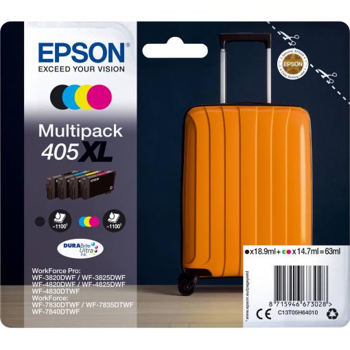 Epson Ink T05H6, 405XL originál kombinované balení černá, žlutá, azurová, purppurová C13T05H64010