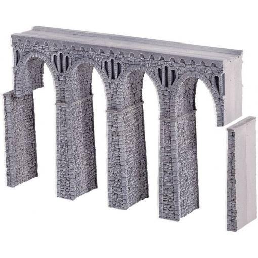 NOCH 34860 N viadukt z lámaného kamene 1kolejný (d x š x v) 198 x 26 x 136 mm