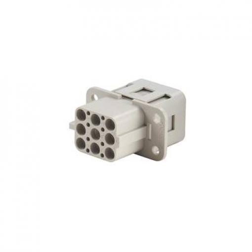 HDC insert, Female, 500 V, 16 A, No. of poles: 8, Crimp connection, Size: HQ