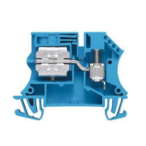 W-Series, Neutral conductor disconnect terminal, Rated cross-section: 6 mm&sup2;, Busbar connection, Direct mounting Weidmüller WNT 6 10X3, modrá, 50 ks