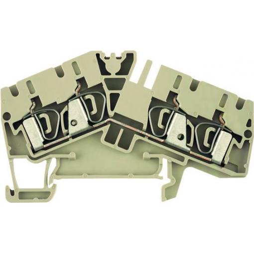 Z terminal with tension spring connection, Feed-through terminal, Rated cross-section: Tension clamp connection, Wemid, Dark Beige, ZDU 4-2/4AN 1806980000-100