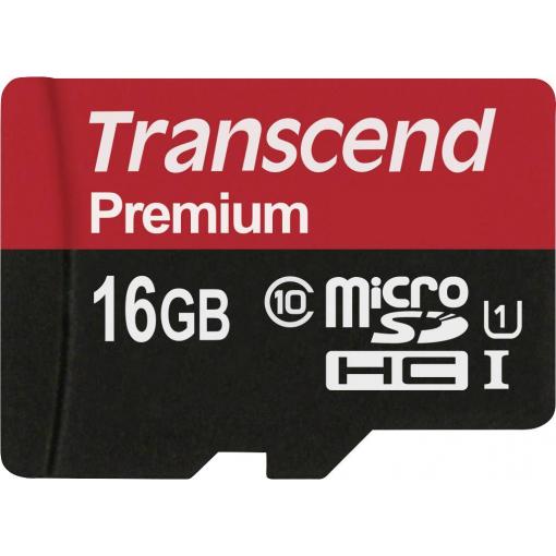 Transcend Premium paměťová karta microSDHC Retail 16 GB Class 10, UHS-I