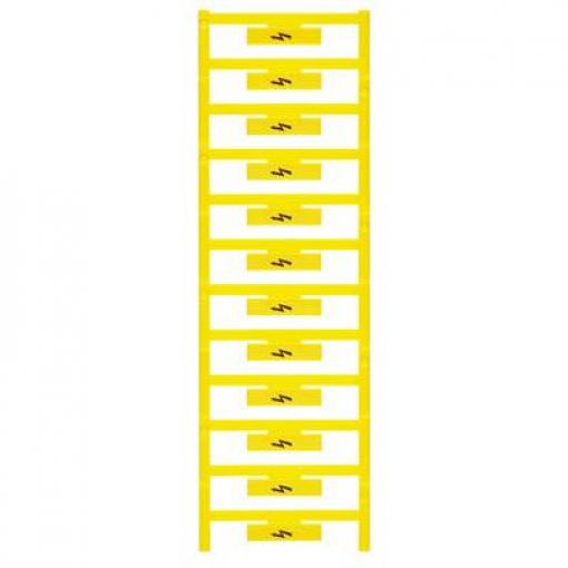 Group marker, Terminal markers, MultiCard, 33,3 x 8 mm, Polyamide, Colour: Yellow WAD 8 MC B GE/SW 1120470000 žlutá Weidmüller 48 ks