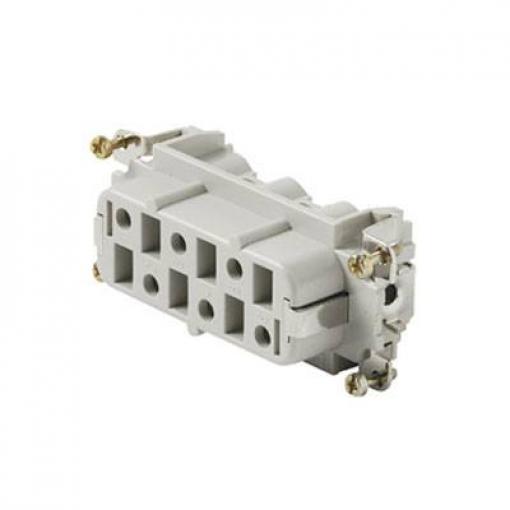 HDC insert, Female, 400 V, 35 A, No. of poles: 6, Screw connection, Size: 6
