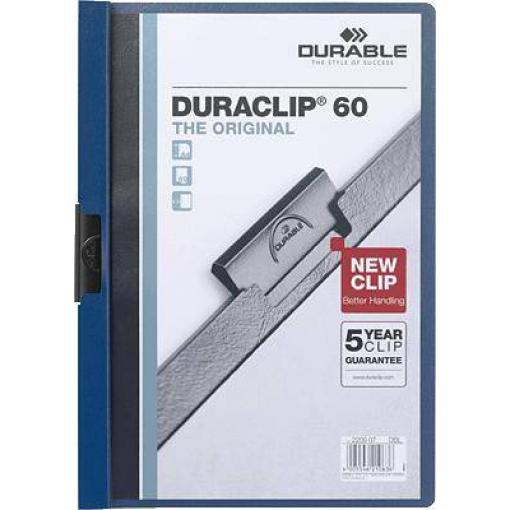 Durable složka s klipem DURACLIP 60 - 2209 220907 DIN A4 tmavě modrá