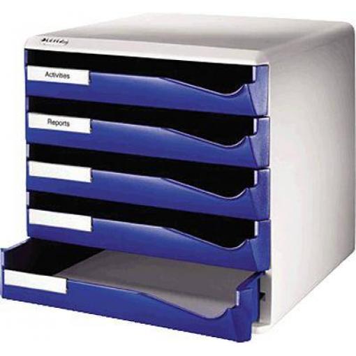 Leitz box se zásuvkami 5280-00-35 modrá DIN A4 Počet přihrádek: 5