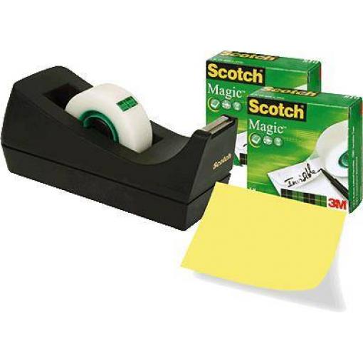 Scotch SM3-12 Desk tape dispenser Scotch® Magic™ 810 matná (d x š) 33 m x 19 mm 3 ks