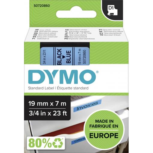 páska do štítkovače DYMO D1 45806 polyester Barva pásky: modrá Barva písma:černá 19 mm 7 m