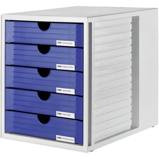 HAN Systembox 1450-14 box se zásuvkami světle šedá DIN A4, DIN C4 Počet zásuvek: 5