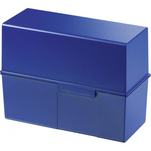 HAN 975-14 975-14 kartotéční box modrá max. počet karet: 500 karet DIN A5 na šířku víko lze použít jako další nosítka