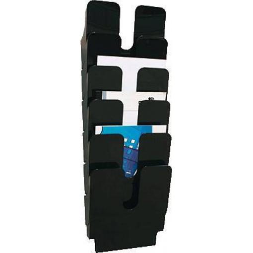 Durable FLEXIPLUS 6 A4 1700008061 držák prospektů černá DIN A4 Počet přihrádek 6 1 ks (d x š x v) 247 x 247 x 745 mm