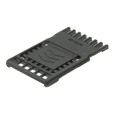 PCB plug-in connector, Accessories, Strain relief, Black, No. of poles: 8 BLZ 5.08 ZE8 SW 1652070000 Weidmüller Množství: 50 ks