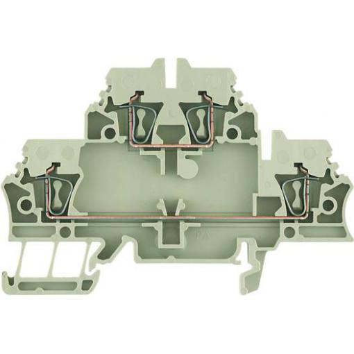 Z terminal with tension spring connection, Double-tier terminal, Rated cross-section: 2,5 mm², Tension clamp connection, Wemid, Blue, ZDK 2.5/3AN V BL