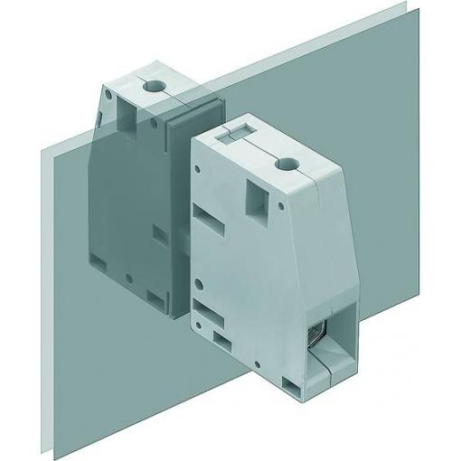 OMNIMATE Power - series WGK, Feedthrough terminal, Rated cross-section: 95 mm&sup2;, Screw connection, Grey, Direct mounting, Feed-through (bushing) WGK 95