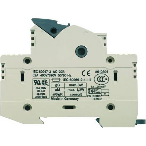 W-Series, Fuse terminal, Rated cross-section: 25 mm&sup2;, Screw connection, WSI 25/1 10X38/LED 1966060000 Tmavě béžová Weidmüller 12 ks