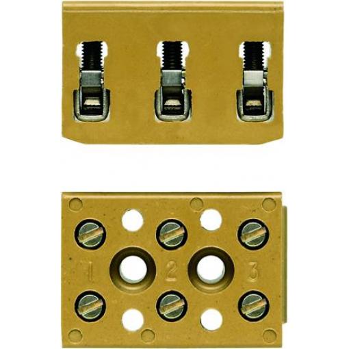 Multipin terminal strip, Single- and multi-pole terminal strip, Rated cross-section: 4 mm&sup2;, Screw connection, Direct mounting BK 6/E 7906090000 středně