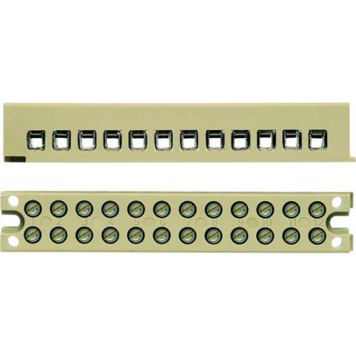Multipin terminal strip, Single- and multi-pole terminal strip, Rated cross-section: 2,5 mm&sup2;, Screw connection, Direct mounting MK 3/2/E 7906110000
