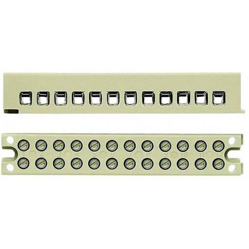 Multipin terminal strip, Single- and multi-pole terminal strip, Rated cross-section: 2,5 mm&sup2;, Screw connection, Direct mounting MK 3/3/E 7906120000