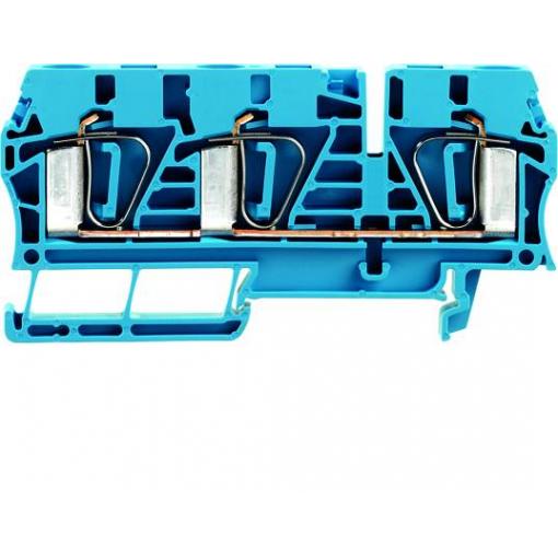 Z-series, Feed-through terminal, Rated cross-section: 6 mm&sup2;, Tension clamp connection, Wemid, Blue, ZDU 6/3AN BL 7907420000-50 modrá Weidmüller 50 ks