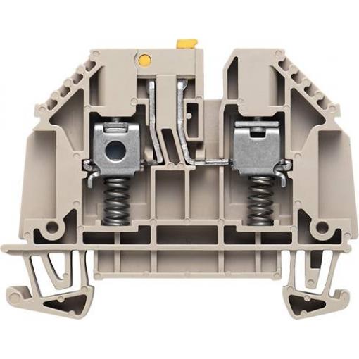 W-terminal with external tensioning, Test-disconnect terminal, Rated cross-section: 4 mm², Screw connection, WTR 4 STB SL 7910300000 Tmavě béžová Weidmüller 50