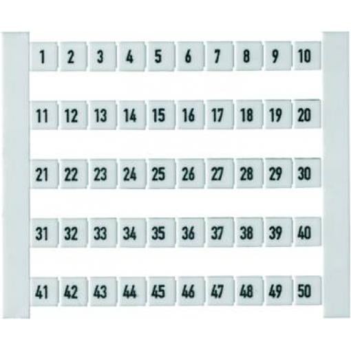 Terminal markers, Card, 5 x 5 mm, Polyamide, Colour: White DEK 5 FWZ L1-PE 354361187-500 bílá Weidmüller 500 ks