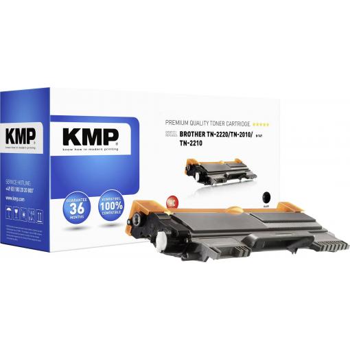 KMP náplň do tiskárny náhradní Brother TN-2010, TN-2210, TN-2220, TN2010, TN2210, TN2220 kompatibilní černá 2600 Seiten B-T47