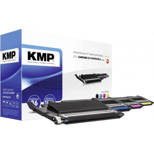 KMP náplň do tiskárny náhradní Samsung CLT-P4072C, CLT-K4072S, CLT-C4072S, CLT-M4072S, CLT-Y4072S kompatibilní černá, azurová, purppurová, žlutá 1500 Seiten