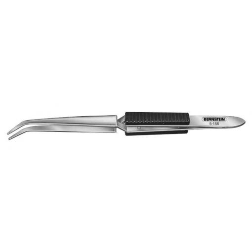 BERNSTEIN Tools for Electronics 5-156 pinzeta, plochá-kulatá, zahnutá, 160 mm